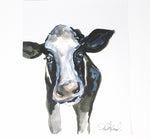 Load image into Gallery viewer, Cow Art Print- 11x14, Animal Art, Home Decor, Farmhouse, Cute Cow, Wall Art
